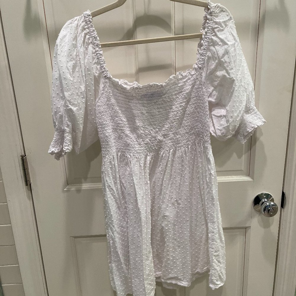 White Swiss Dot Athena Nap Dress